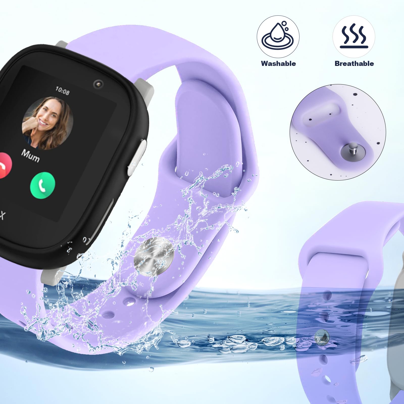 3 pulseras deportivas compatibles con Xplora X6, repuesto de silicona ajustable, correa de reloj suave para X6 Play para niños y niñas