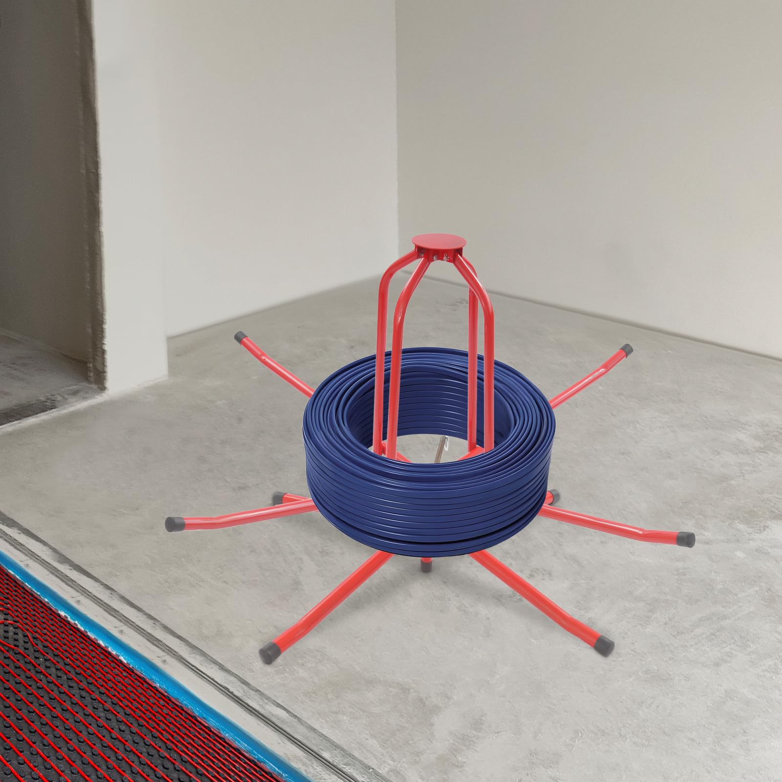 Avvolgitubo per tubi, per riscaldamento a pavimento, cavo di srotolamento, capacità di carico max. 200 kg