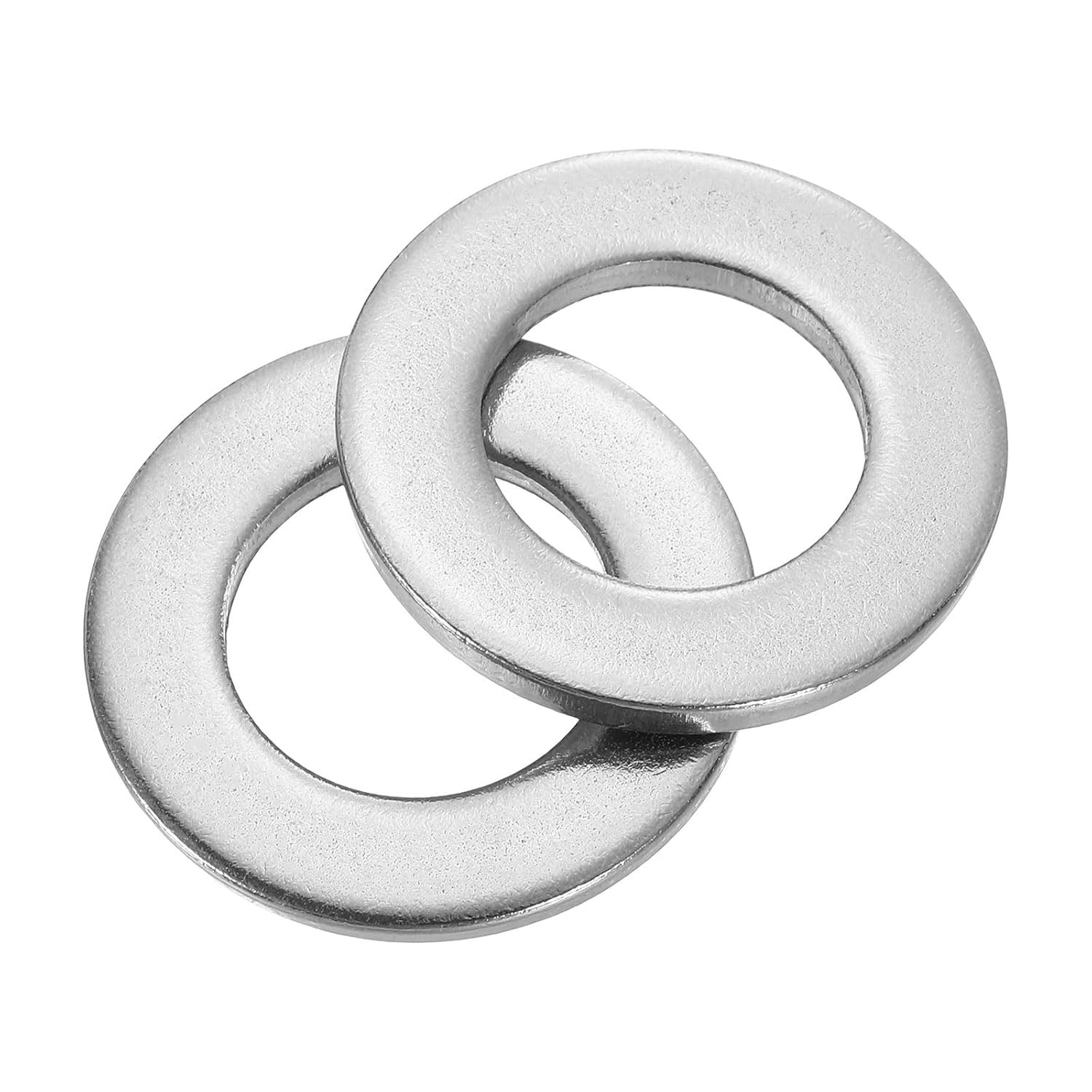 uxcell 10Pcs M24 Flat Washer, 304 Stainless Steel 24mm ID x 44mm OD x 4mm Thick for Bolt Screw, Factories Repair, Kitchens, Shops, and Outdoor Construction, Silvery