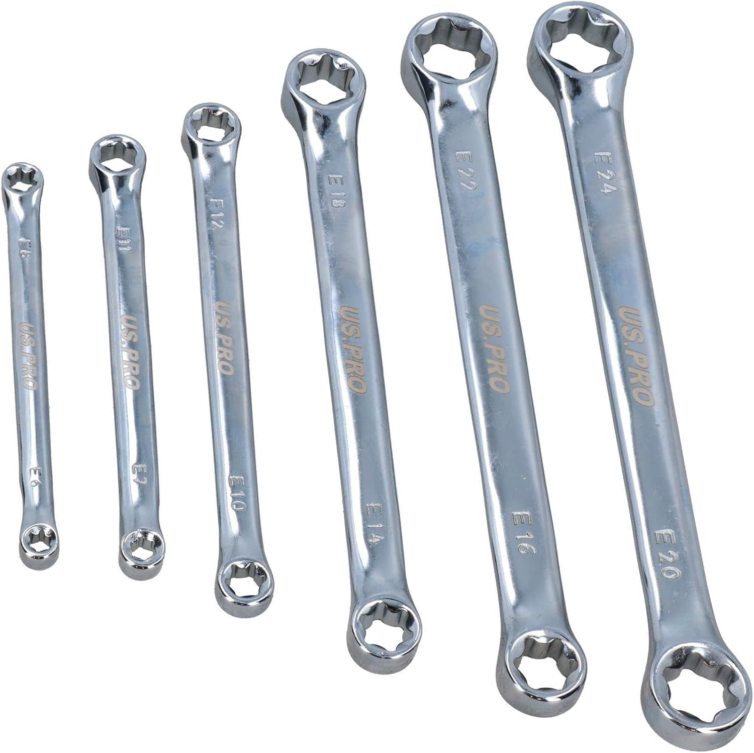 6pc Torx E Spanner Wrench Star Double Ended Box E6 – E24 12 Sizes Set