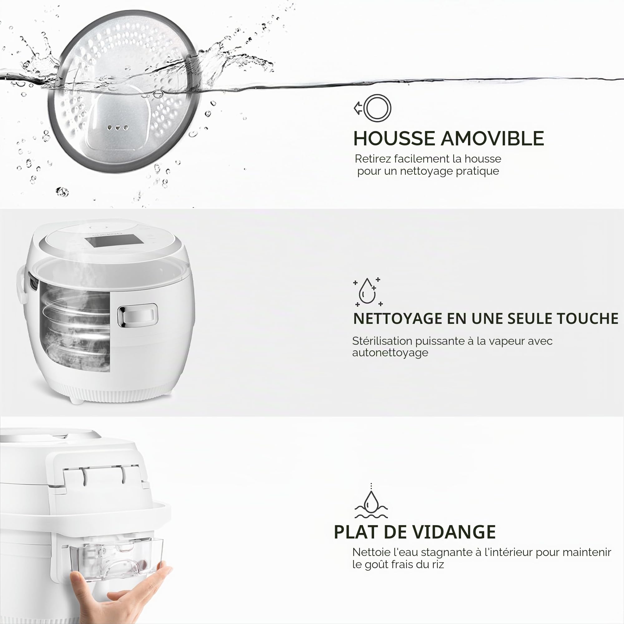 CUCKOO CR-1020F | Cuiseur à riz Micom de 10 tasses (non cuit) | 16 options de menu : riz blanc, riz brun et plus encore, pot intérieur antiadhésif, conçu en Corée | Blanc