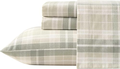 Vista 153 de Laura Ashley - Juego de sábanas de tamaño individual, juego de ropa de cama de franela de algodón, cepillado para mayor suavidad y comodidad