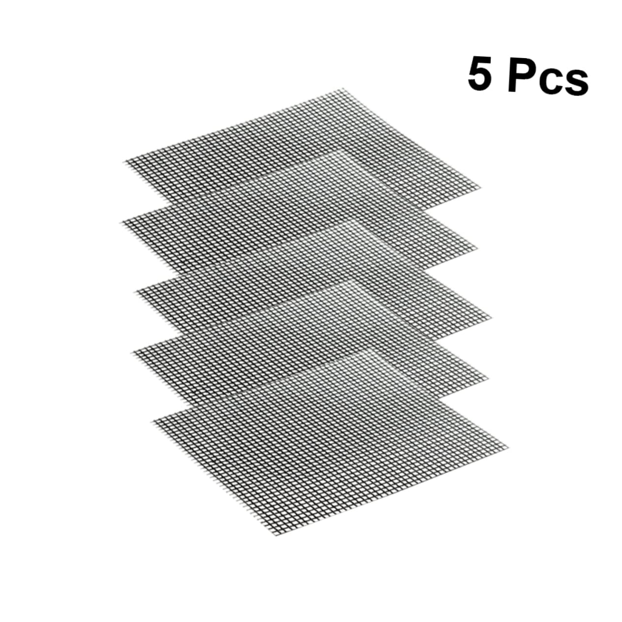 Gogogmee 5Pcs Non Stick Grill Mesh Mats Reusable BBQ Solid Mats for Easy Grilling and Baking for Vegetables and Meat Picnic BBQ Tool