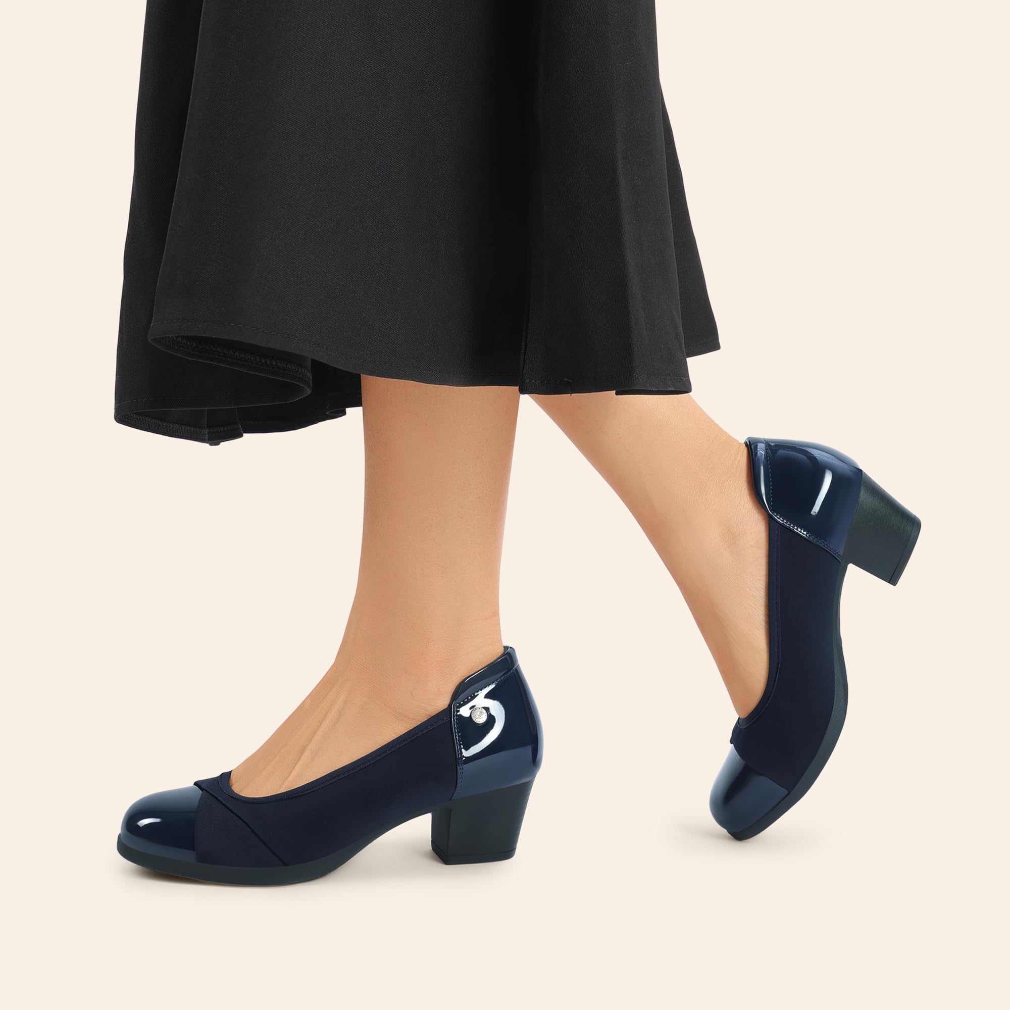 DREAM PAIRS Escarpins Femme Élégantes et Respirantes Chaussure à Talon Bas Confortable Escarpin pour Femmes