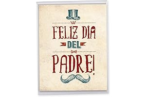 NobleWorks - Big Happy Fathers Day Greeting Card (8.5 x 11 Inch)