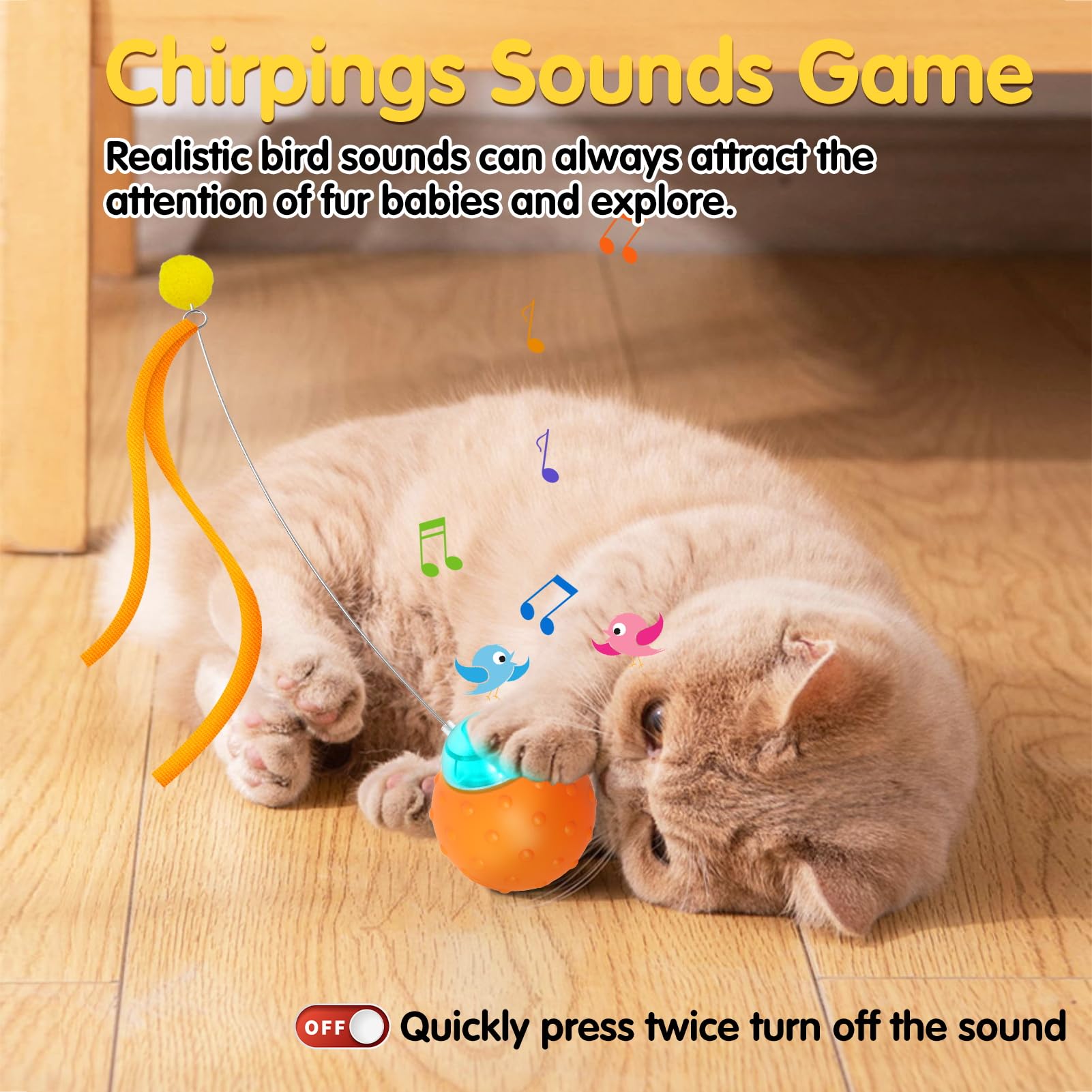Muhhiba Balle interactive pour chat d'intérieur
