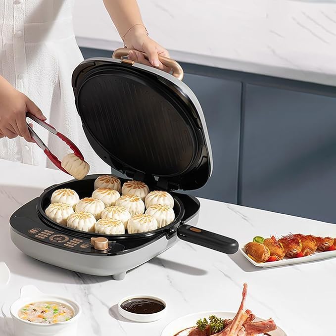 Sartén Eléctrico Doble Cara Antiadherente 1500W 220V miniatura 4