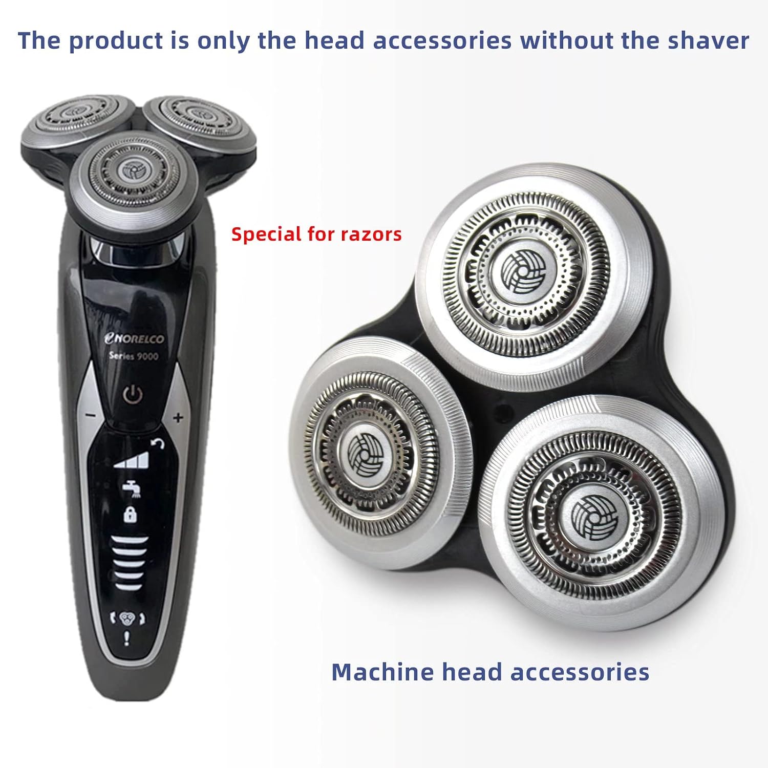 Replacement Shaving Head for Philips Norelco SH90/62 Series 9000 Series 8000 SensoTouch 3D S9721 S8950 S9000 S9311 S9321 S9511 S9531