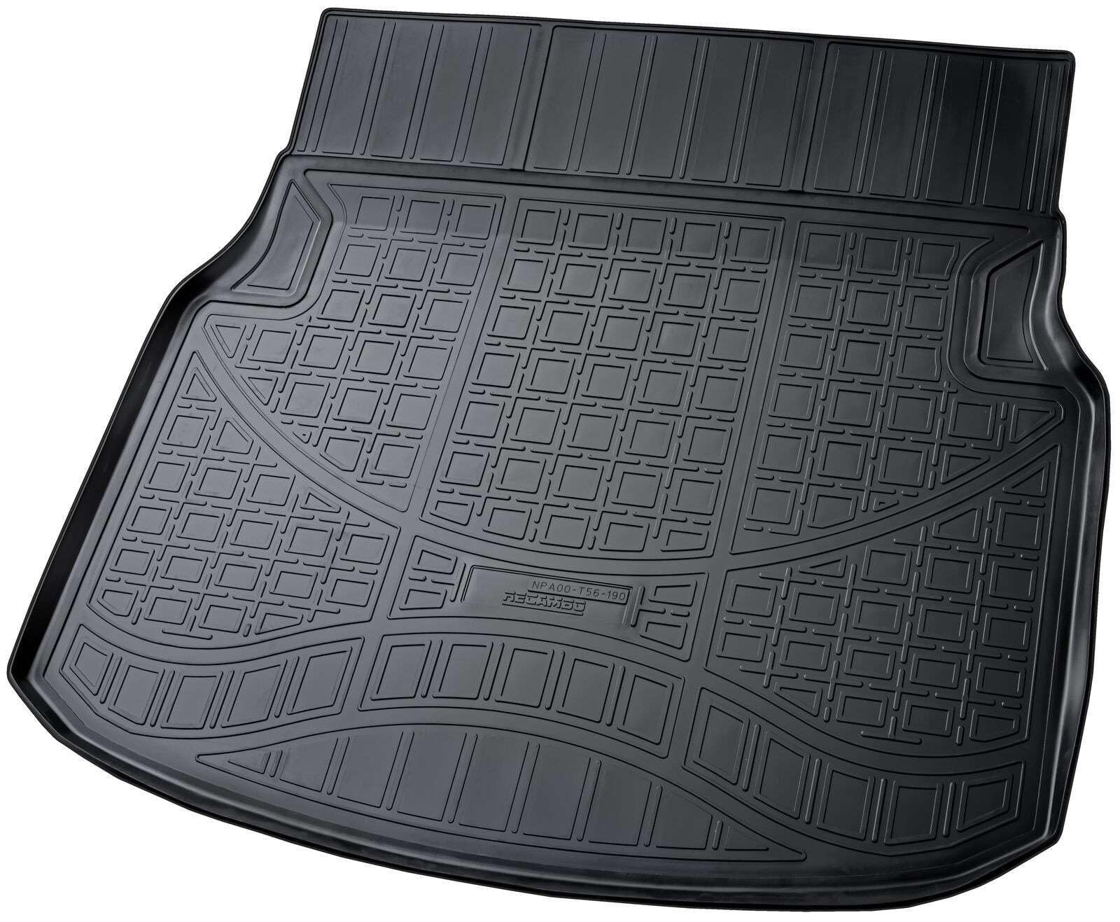RECAMBO Gummimatten & Kofferraumwanne Set passend für Mercedes C-Klasse | W204 Limousine | BJ 2007-2014 - 100% passgenaue Auto Fußmatten und Kofferraummatte aus hochwertigen rutschfesten TPE - Schwarz