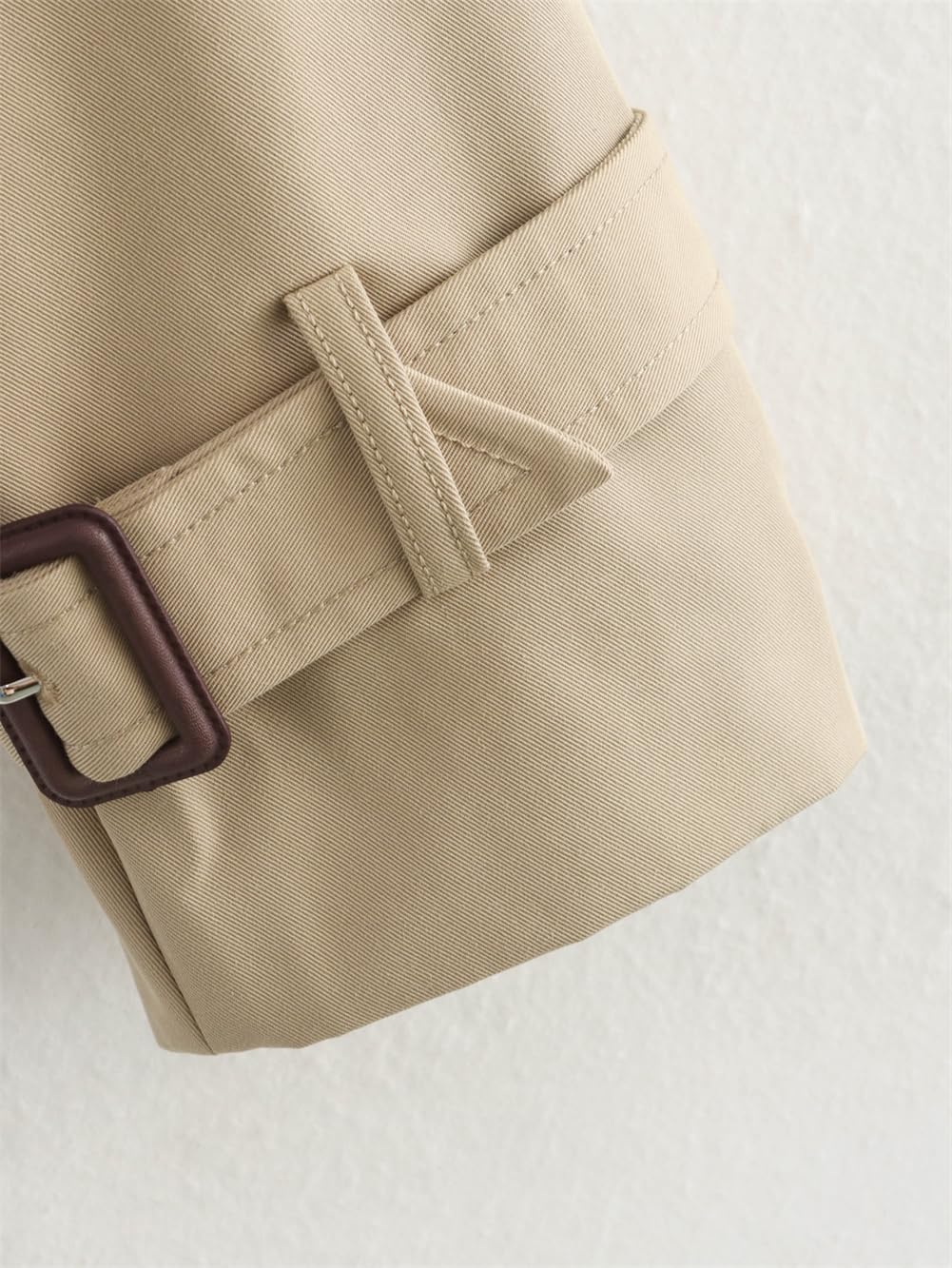 Gabardina corta para mujer, abrigo con solapa y botonadura doble, chaqueta corta para exteriores, chaquetas casuales de ajuste holgado