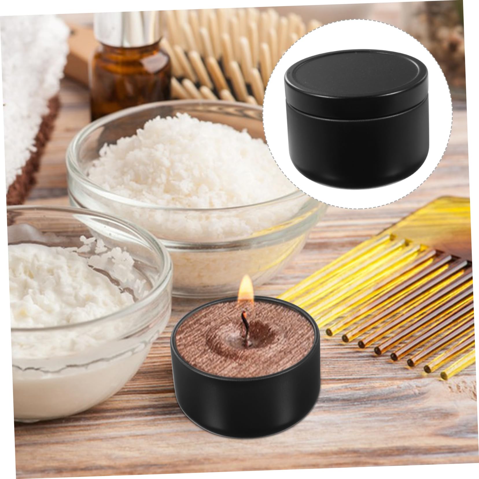 LIFKOME 12pcs Tinplate Candle Jars Candle Making Containers for Projects for Storing Jewelry Accessories and Crafts for Home Use