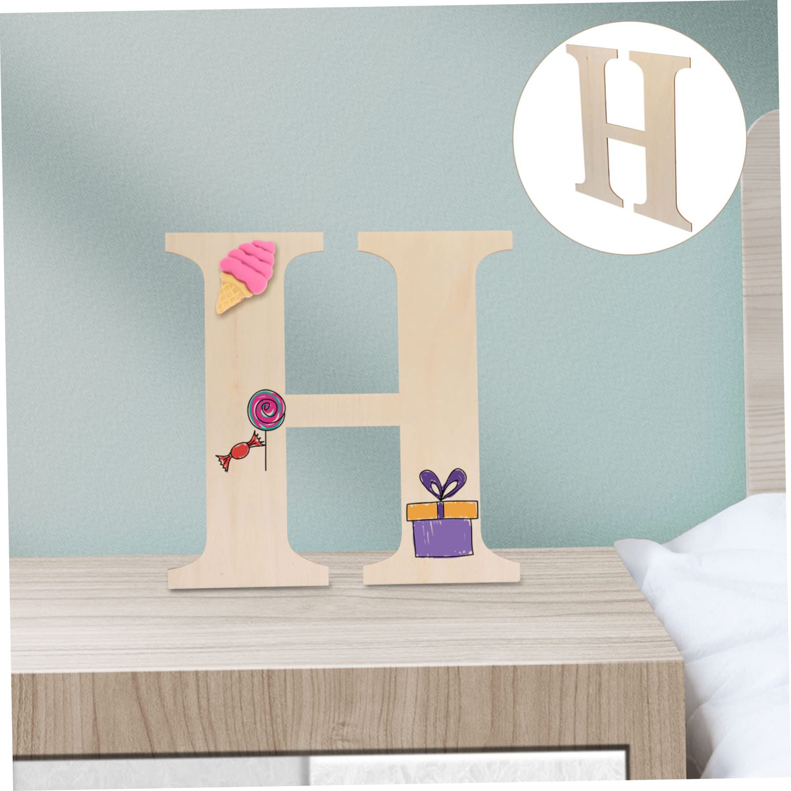 TEHAUX DIY Wooden Letters for Wall Decor Large Wooden Alphabet Decor for Home