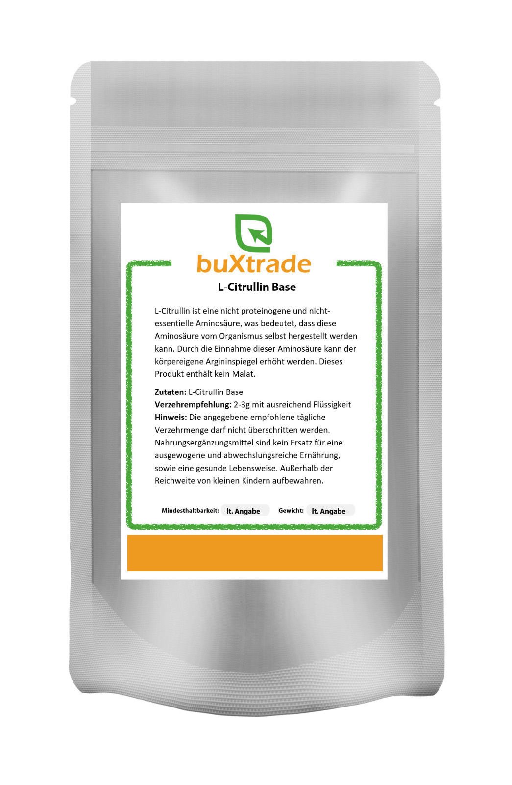 L-Citrullin Base - rein | Aminosäure | ohne Malat VERSCHIEDENE GRÖßEN (1 kg)