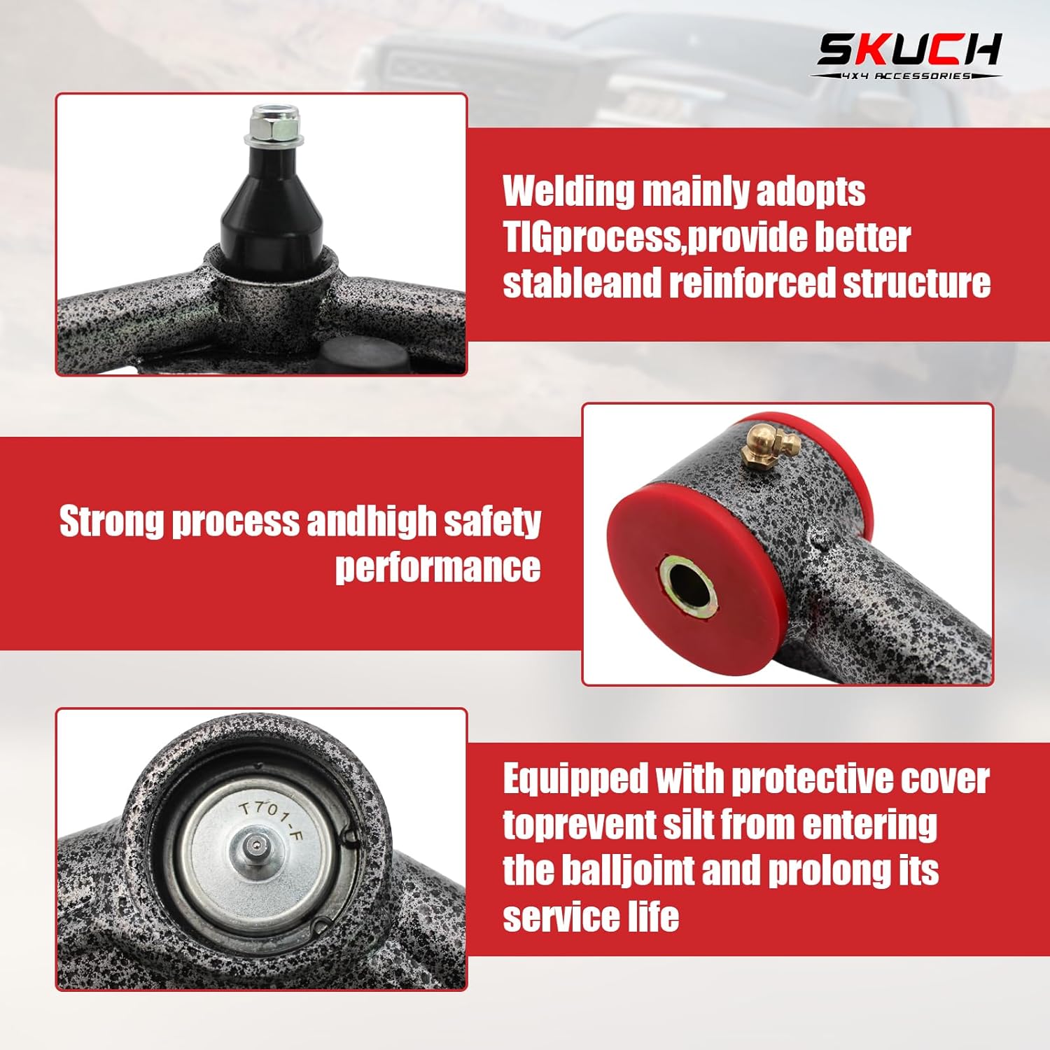 Front Upper Control Arms for 2005-2021 Nissan Frontier, 2005-2012 Pathfinder, and 2005-2015 Nissan Xterra，1-3" PU Bushing Suspension Control Arm, Replacement OEM Factory Suspension Arm, 2PC