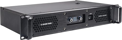 Miniatura 5 de Sound Town Amplificador de potencia PA/DJ de 4 canales Clase D, 4 x 720W RMS a 4 ohmios, espacio en rack de 1U (NIX-D4800)