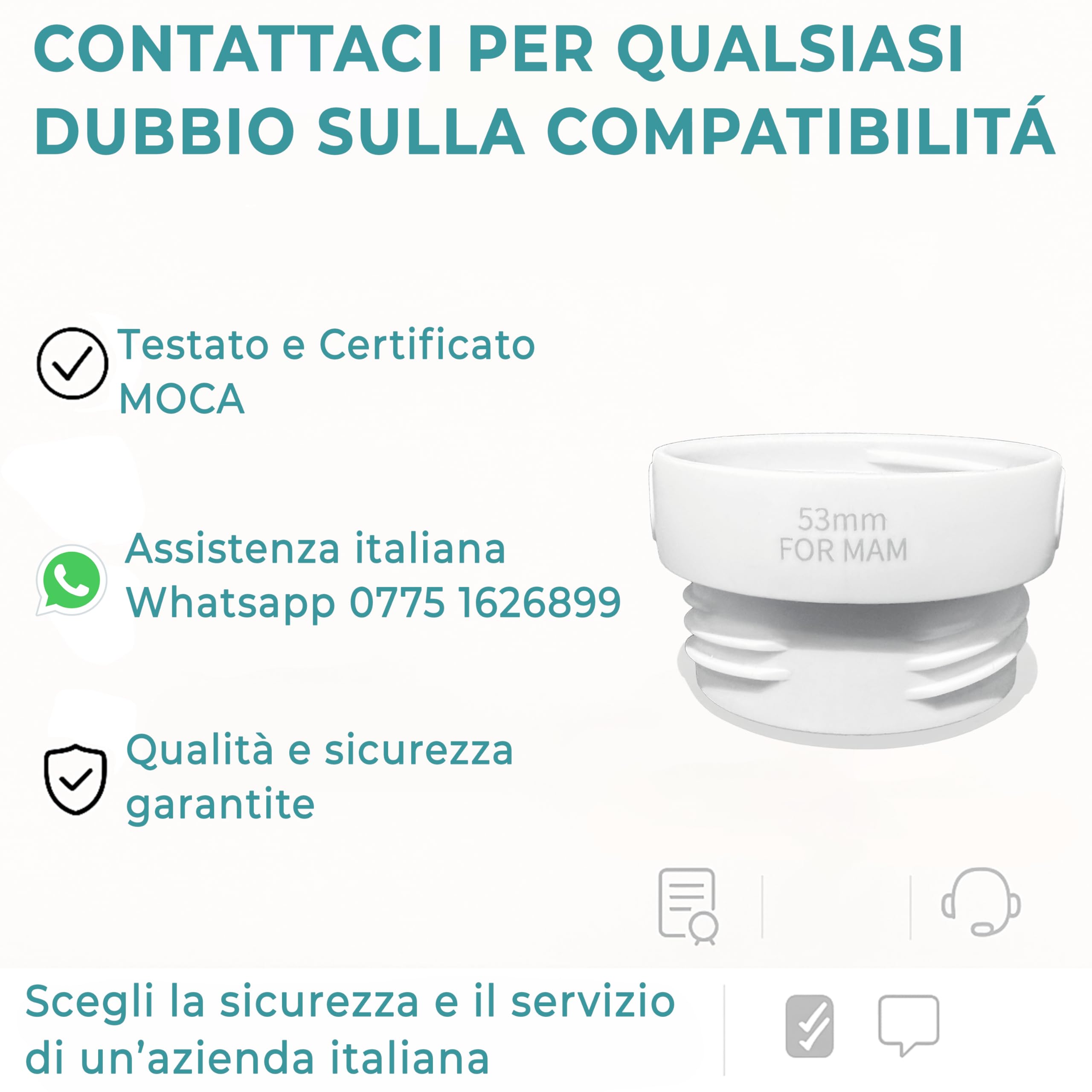 MANAMI - Adattatore per Biberon MAM - Adattatore Scaldabiberon - Compatibile con Scaldabiberon 050 mm - Attacco Universale - Facile da Usare e Pulire - Adattatore Scaldalatte materno