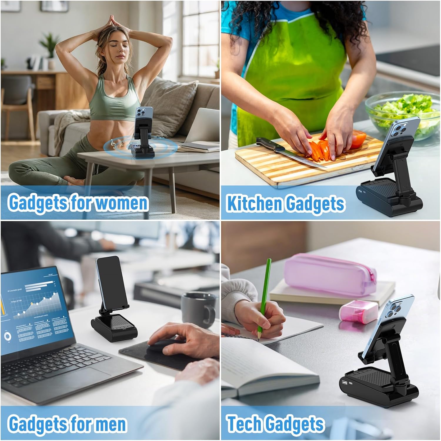 Valentines Day Gifts for Him Men, Cell Phone Stand with Wireless Bluetooth Speaker, Birthday Gifts for Men Unique, Mens Gift for Dad Husband Boyfriend, Cool Gadgets for Mens - Image 6