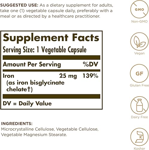 Miniatura 2 de Solgar suave producción de hierro 00009 oz cápsulas 180fácil vegetal de estómago rojo Sangre 2 2