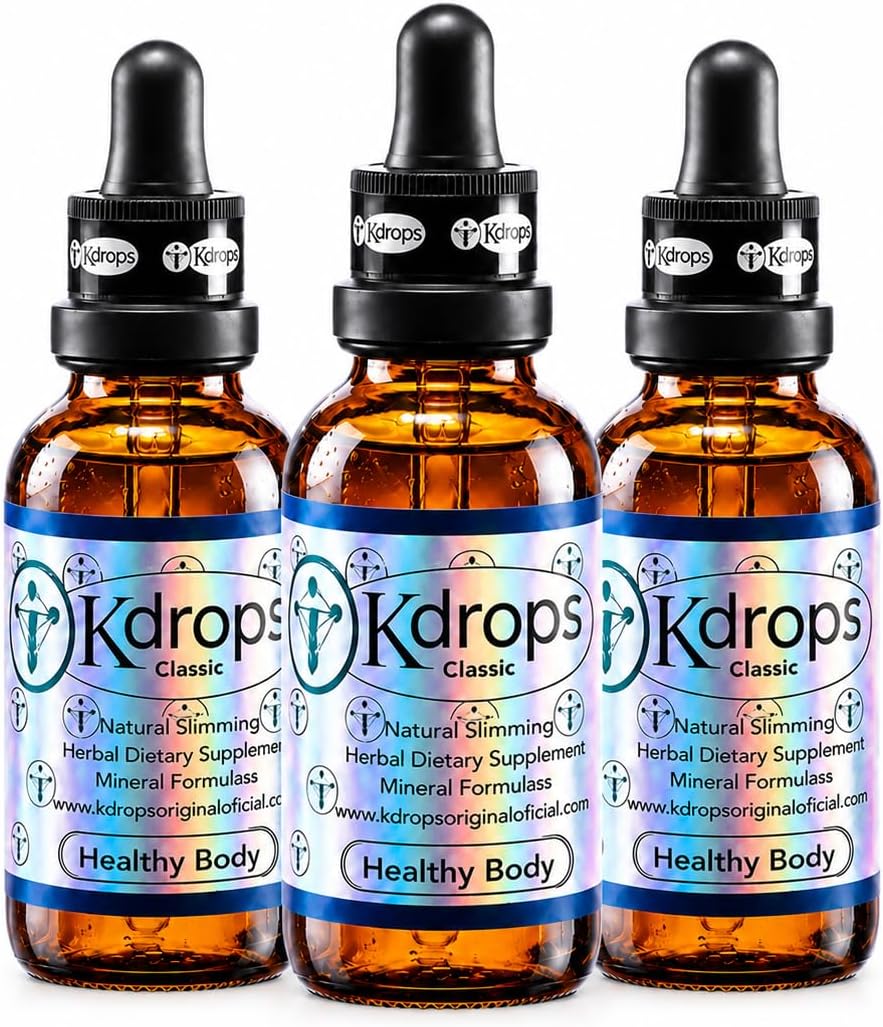 Potent Fat Burner Drops - 3-Month Supply (Pack of 3) - Natural Weight Loss, gotas para bajar de peso, KDROPS