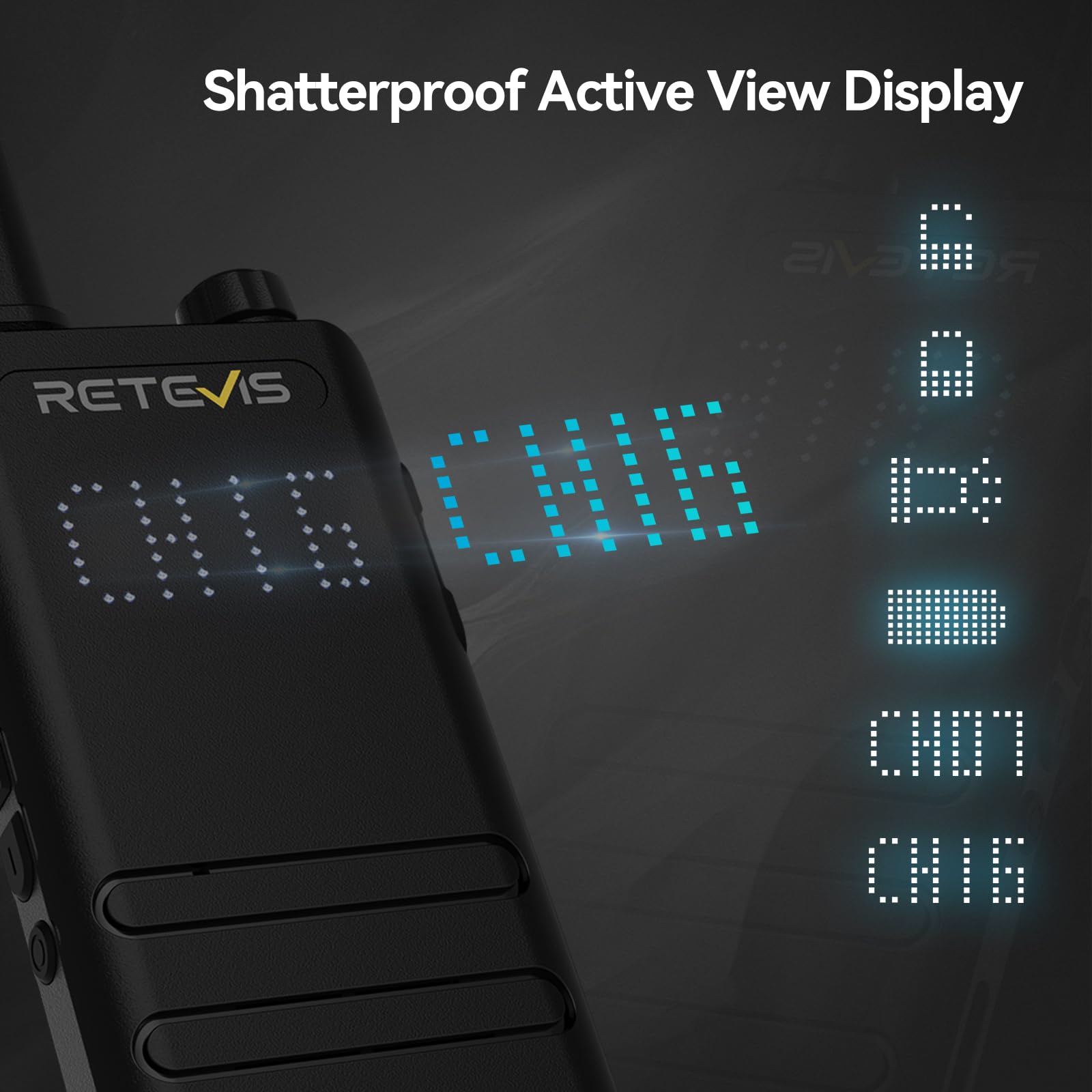 Retevis B3H Walkie Talkies with Earpiece, New Version of RT22(3.0), Lightweight, Channel Display, Emergency Alarm,USB-C,1620mAh Battery, Rechargeable Two Way Radios for Retail Resturant (4 Pack)