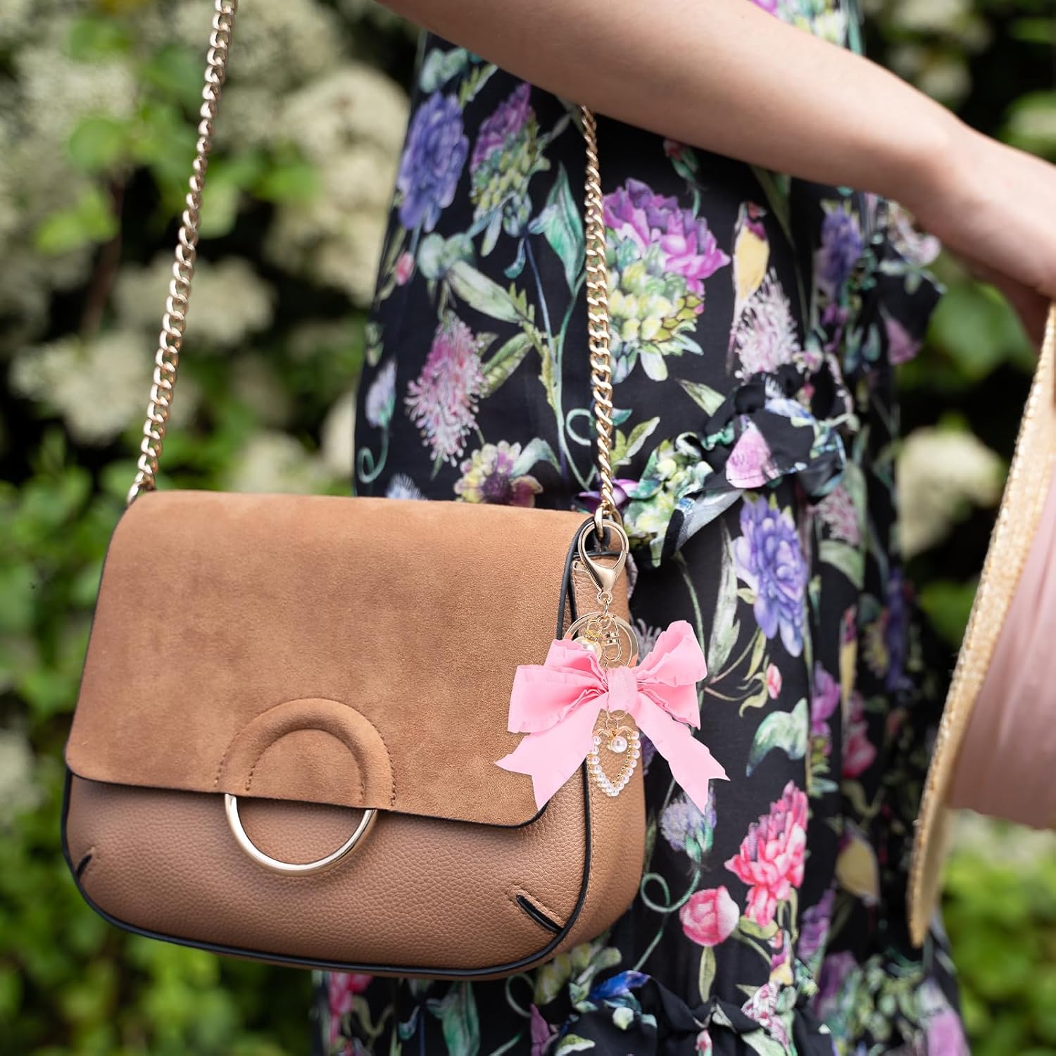 Bow Purse Keychain Bowknot Keychain Decorative Purse Charms Bag Charms Cute Car Key Chain - Image 5