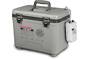 Engel Live Bait Cooler with 2nd Gen 2-Speed Portable Aerator Pump