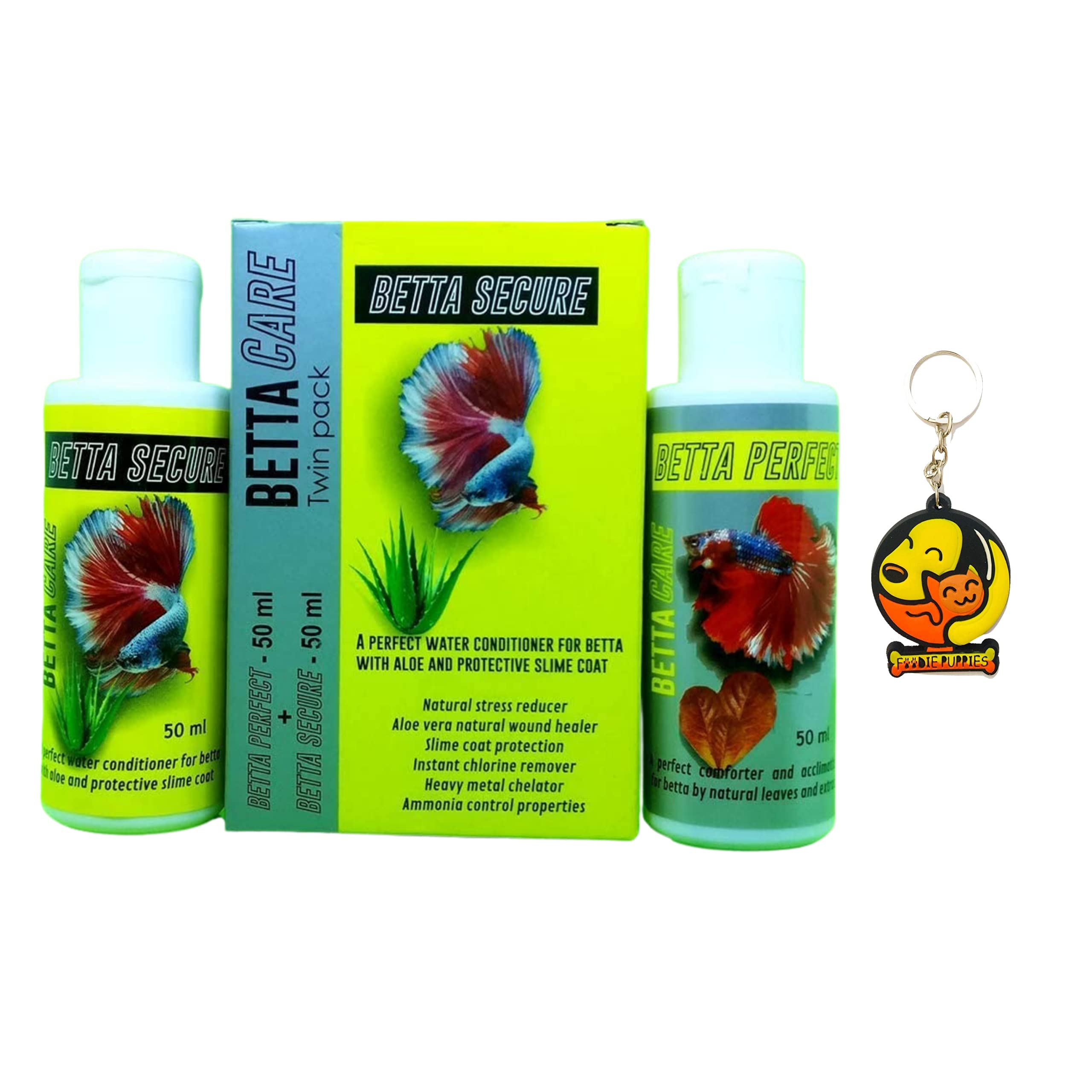 Foodie Puppies Aquatic Remedies Aquatic Remedies Betta Care Twin Pack (Betta Perfect 50 ml + Betta Secure 50 ml) with Free Key Ring (Pack of 2) (B08CGYD2MP) Amazon Price History, Amazon Price Tracker