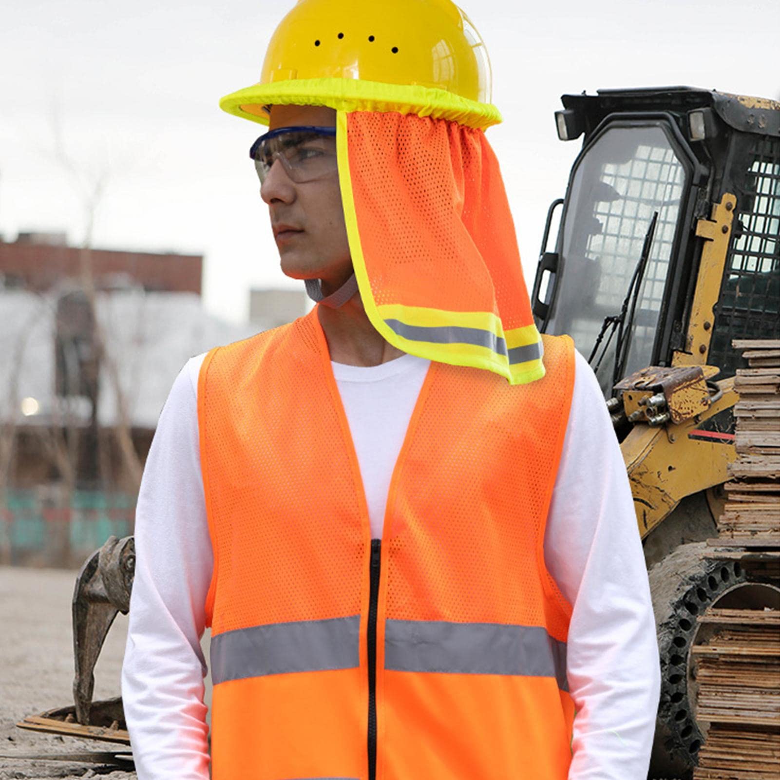 Bouw Veiligheid Reflecterende Hard Hat Neck Shield Helm Zonnescherm Reflecterende Streep Kit Zomer Zon Bescherming Voorkomen Zonnebrand
