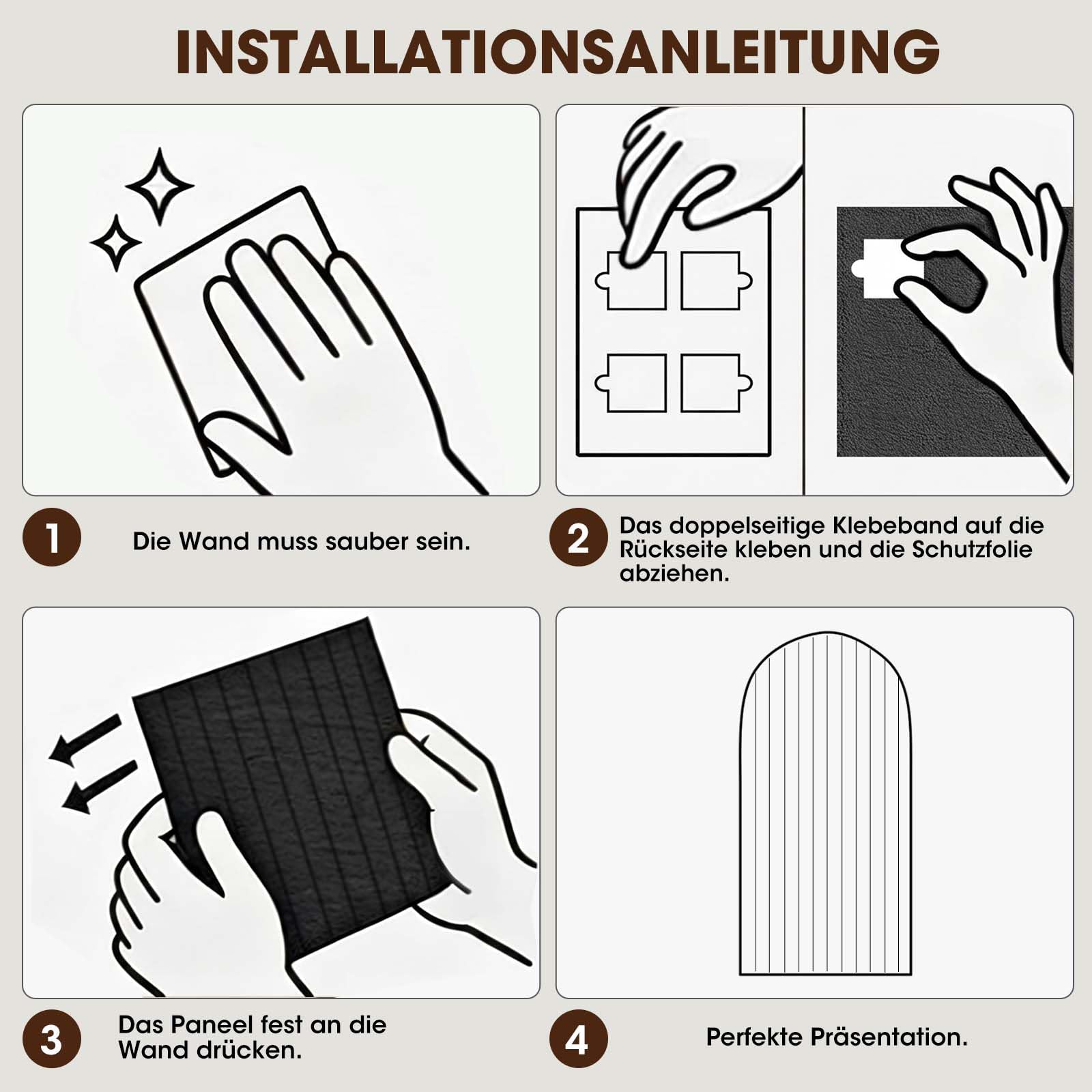 120 x 60 cm Filz-Pinnwand, selbstklebend, 3er-Pack Kork-Alternative, 0,9 cm dick, Fotowand, Pinnwand, Memoboard mit 30 Pinnadeln für Büro, Küche, Zuhause, Beige
