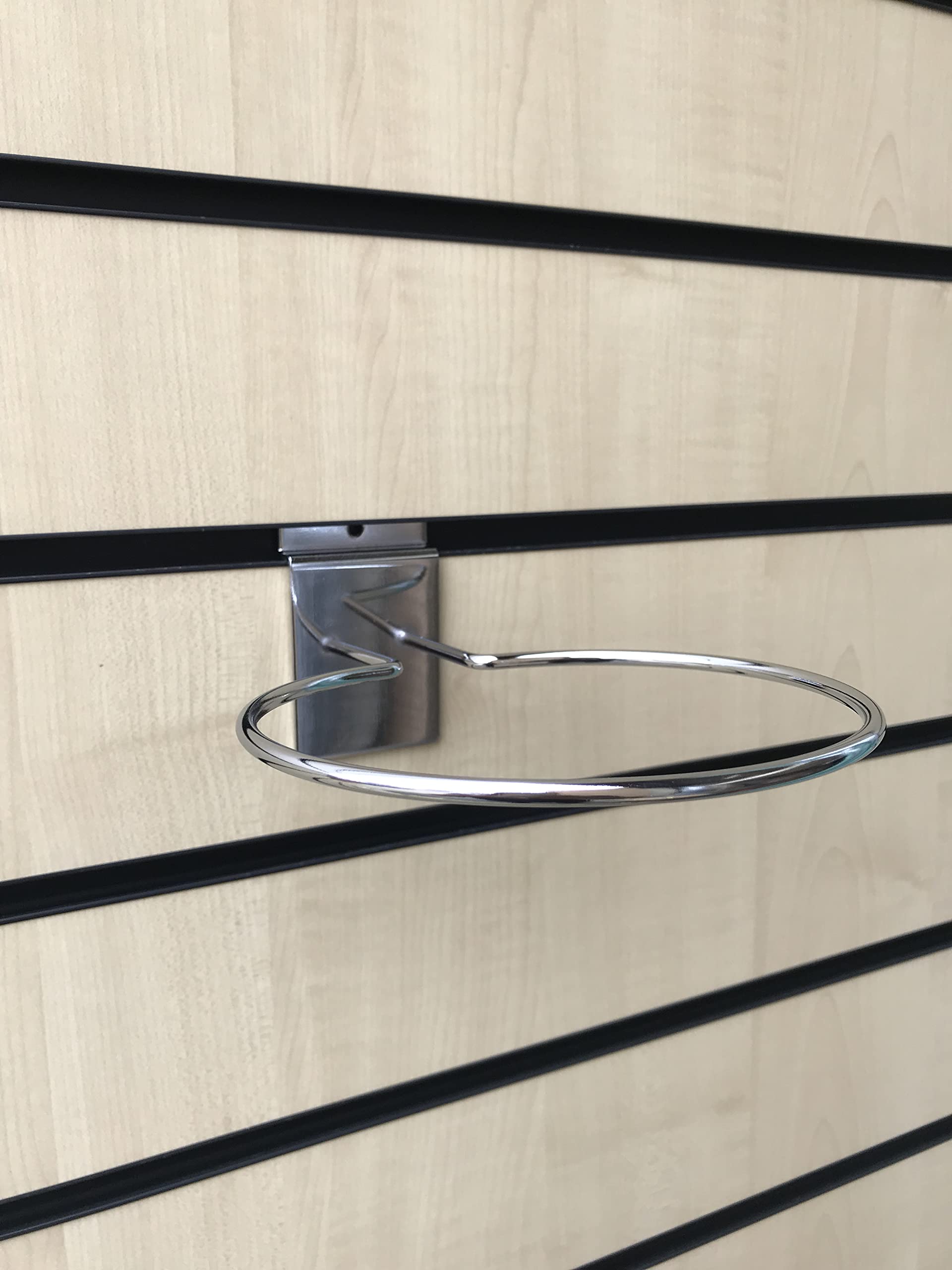 Completeshopfittings Full Chrome Slat Wall Slatwall Fittings Prongs Arms Hooks Retail Display Shop Fittings (1X Slatwall Football Ring)