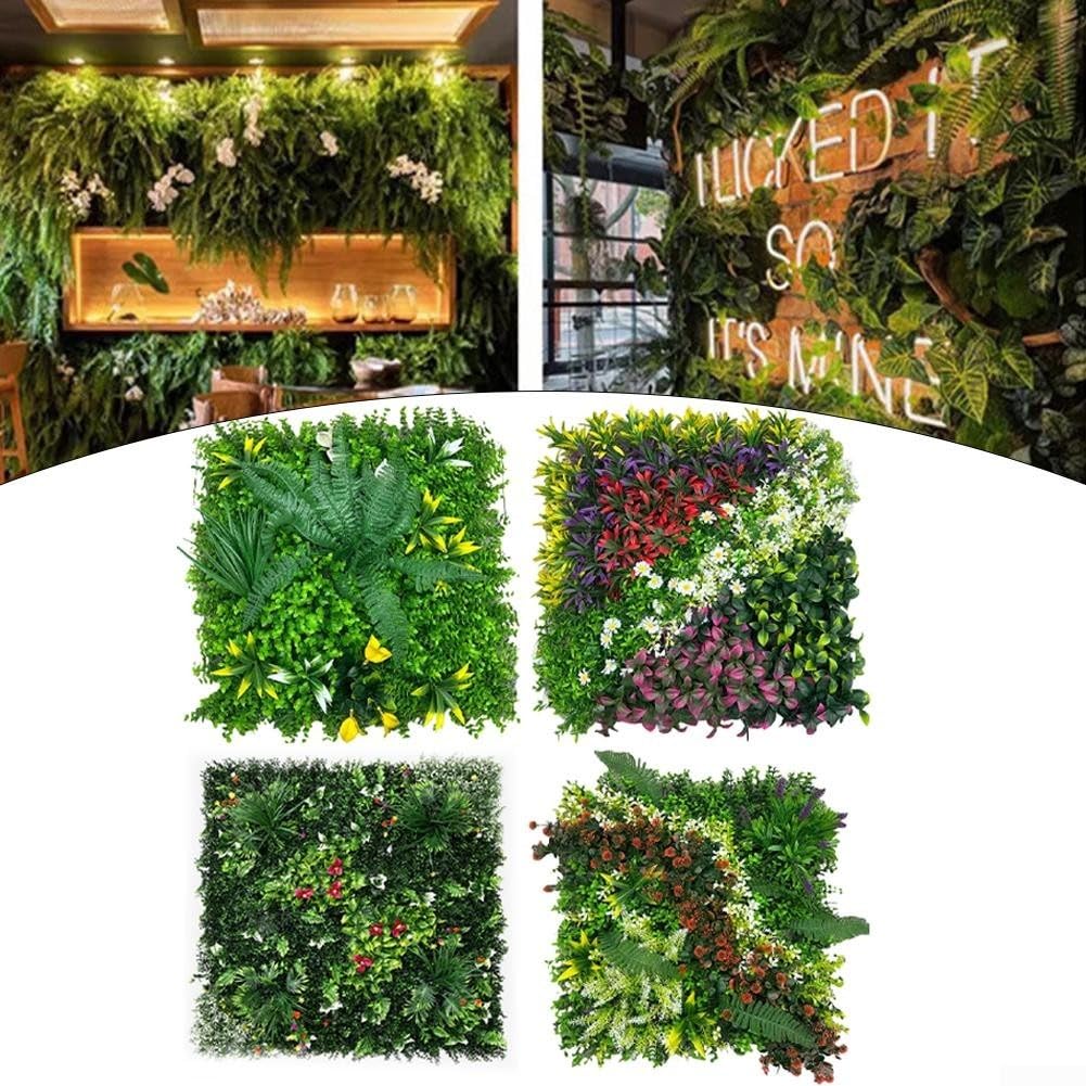 Pannelli Parete Con Piante Artificiali - Schermo Privacy Verde 50x50cm, 23 Mq, UV Resistenti Per Esterno/Interno, Con Fascette - 3