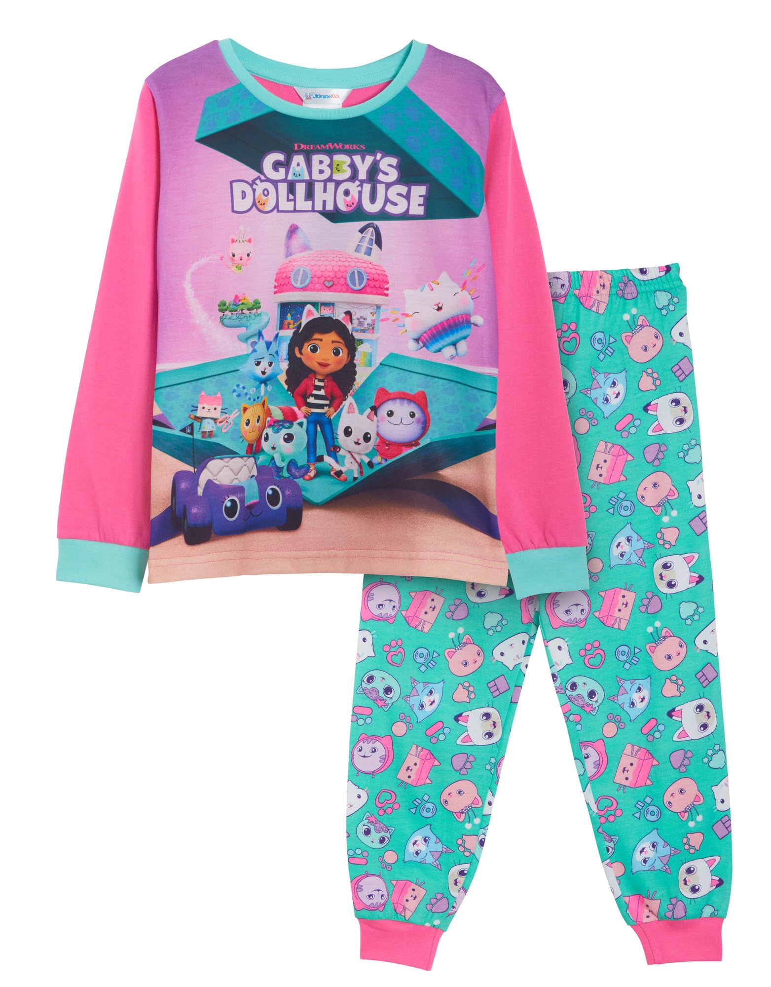 Dreamworks Gabby's Dollhouse Girls Pink Gabby's Dollhouse Pyjamas 4-5 Years