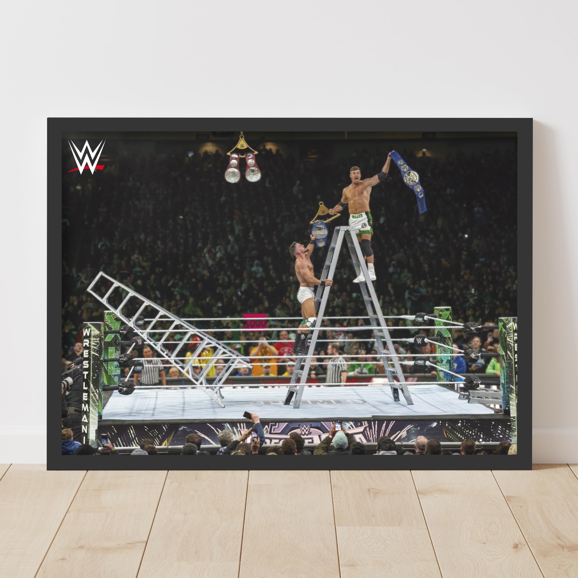 WWE Print - Grayson Waller and Austin Theory Ladder Match WrestleMania Poster Wrestling Wall Art (29.7cm x 42cm - A3)
