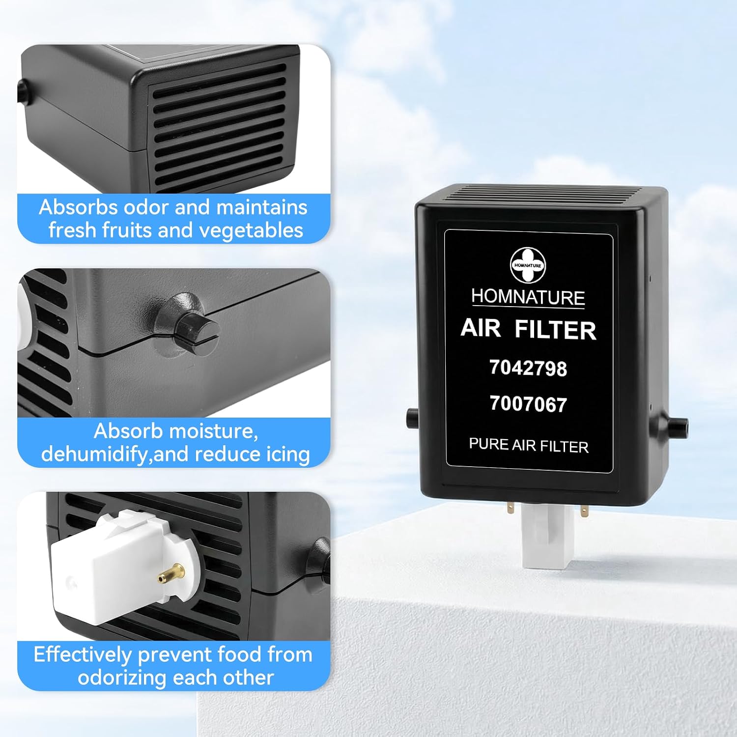 7042798, 7007067 Air Purification Cartridge Replacement Compatible with Sub-Zero Refrigerator, 7007067 Air Filters Replacement for Sub-Zero Refrigerators