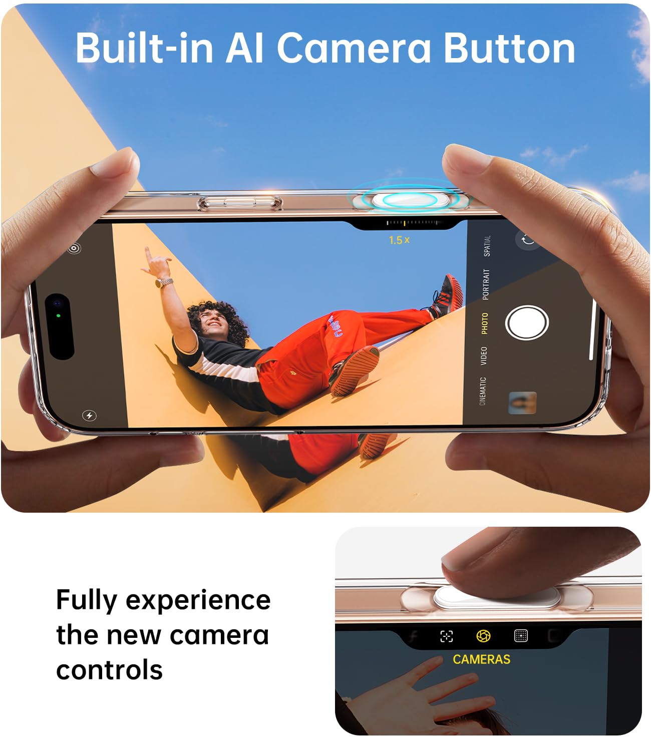 JUESHITUO for iPhone 16 Pro Max Case with Camera Control Button, Not-Yellowing, Fit for Magsafe with 2 Screen Protectors - Image 2