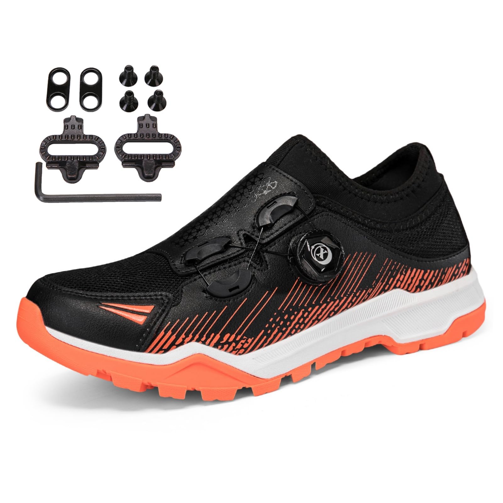 JiuQing Zapatillas Ciclismo Montaña Hombre Planas Compatibles con Calas SPD