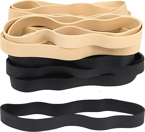AMUU Bandas de goma de tamaño grueso #107 bandas de goma anchas paquete de 30 bandas elásticas grandes negras grandes y largas para suministros de