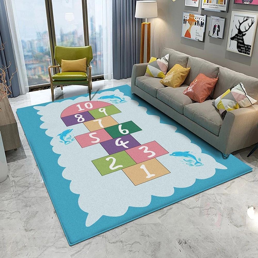 Mata dla dzieci mata do zabawy z liczbami gra - duża do salonu, sypialni dziecięcej-60 x 180 cm