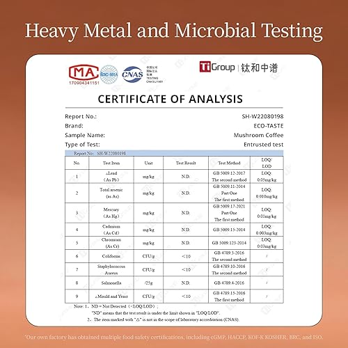 Miniatura 6 de Café de hongos 14 en 1 con hongos cultivados en troncos  30% beta-glucanos verificado en laboratorio  60 porciones para la concentración y la salud