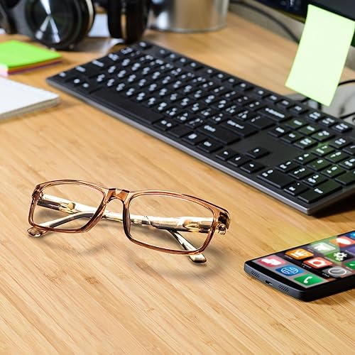 Miniatura 6 de Ronecool Gafas de lectura para mujereshombres, bloqueo de luz azul, para lectura frente a la computadora, antifatiga ocular, 6 paquetes