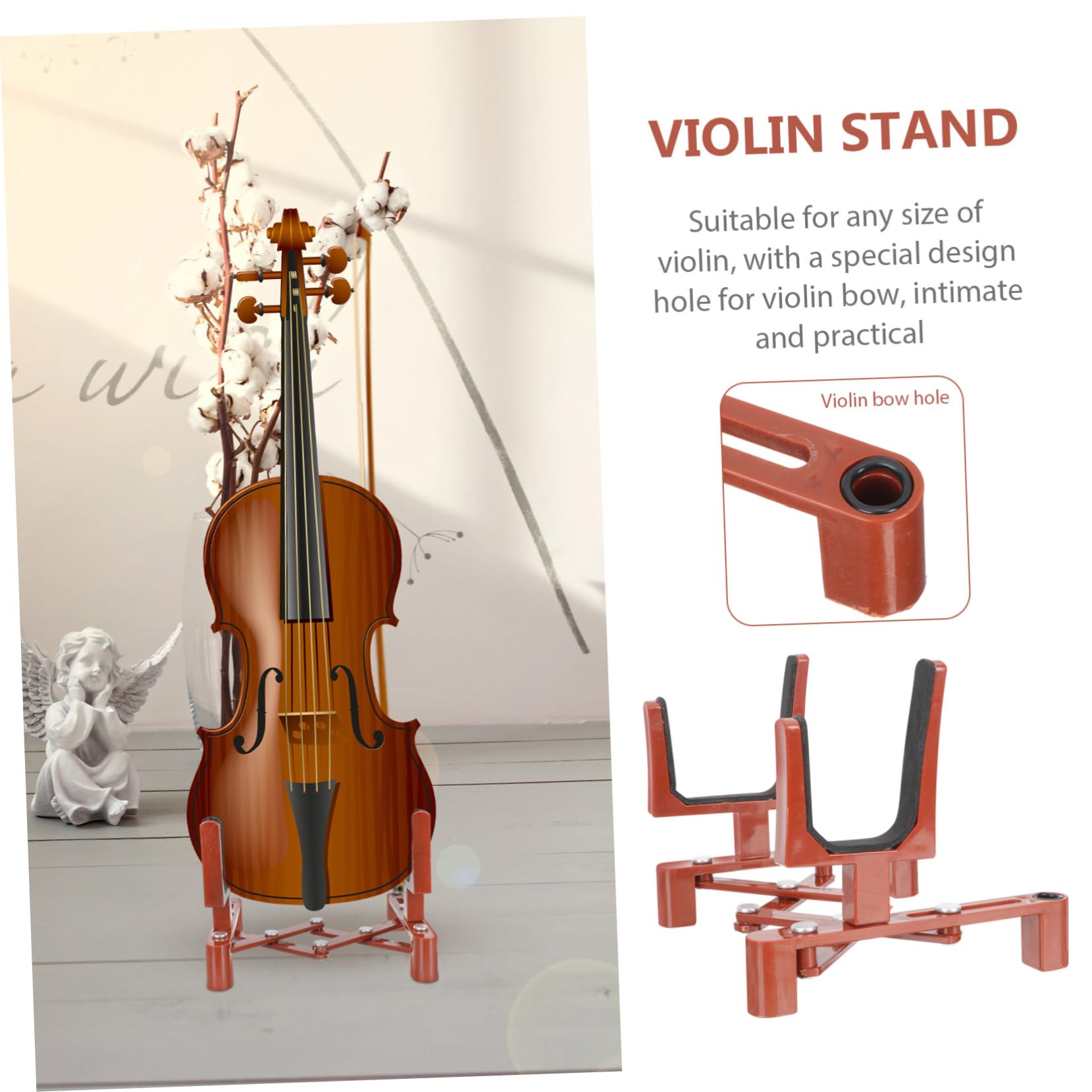 ULDIGI Premium Violin Floor Holder Stable Easy to Use Ideal for Professionals Beginners Folding Design Craftsmanship
