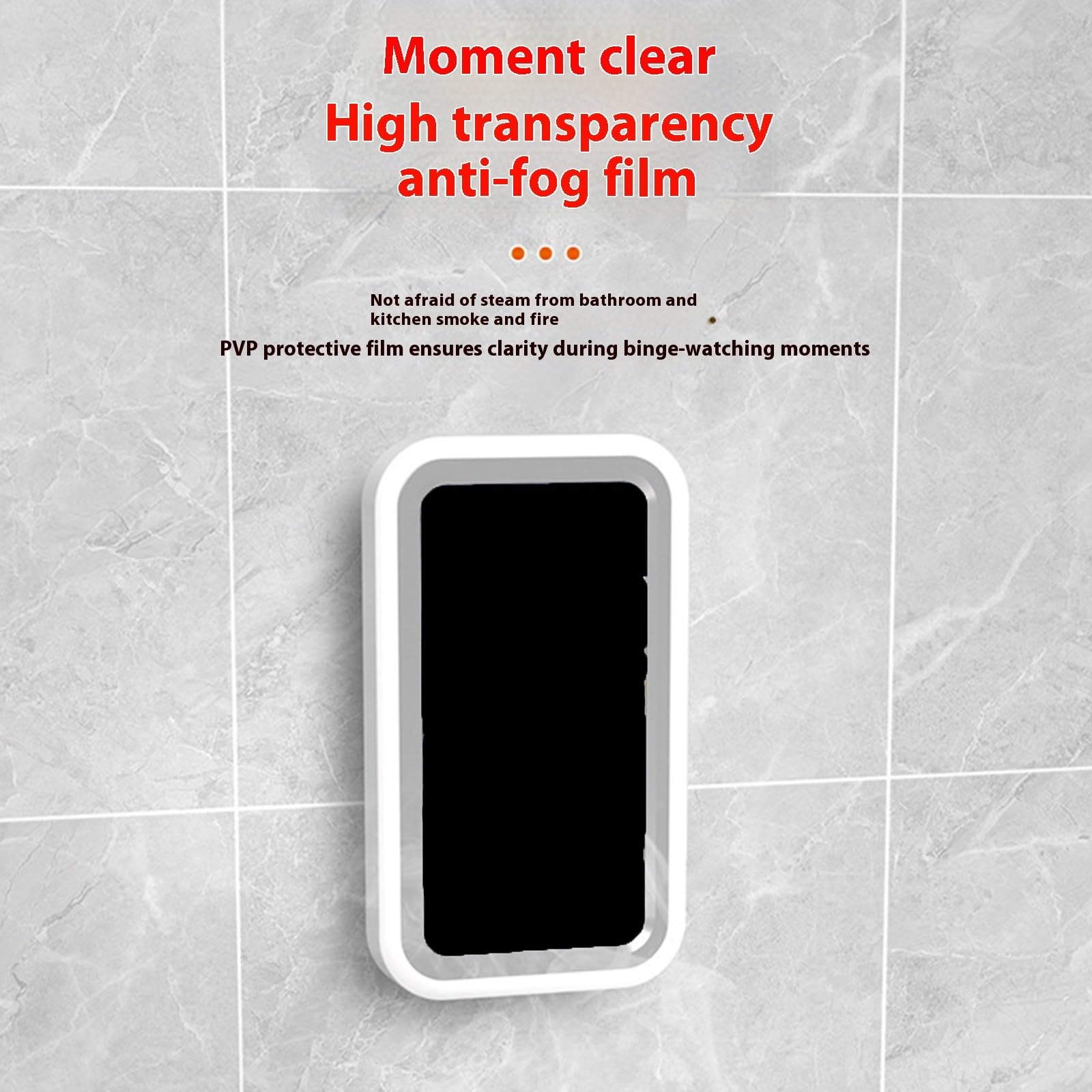 Soporte para teléfono de ducha, impermeable, giratorio, ajustable, soporte de pared para teléfono celular, soporte de alta sensibilidad, soporte de ducha impermeable, soporte de pared para