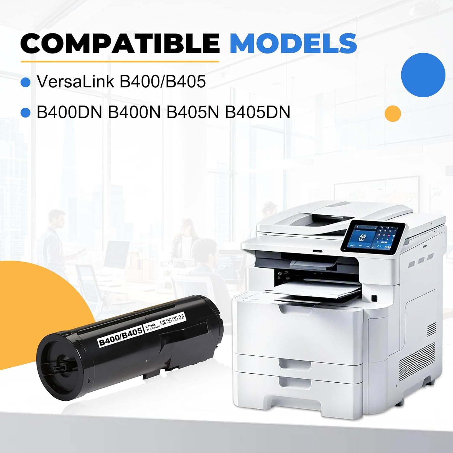 VersaLink B400/B405 Black Toner Cartridge Extra High Capacity 106R03584 Toner Cartridge Compatible for Xerox VersaLink B405 B400 B400N B400DN B405N B405DN Printer - 24,600 Pages, 2 Pack