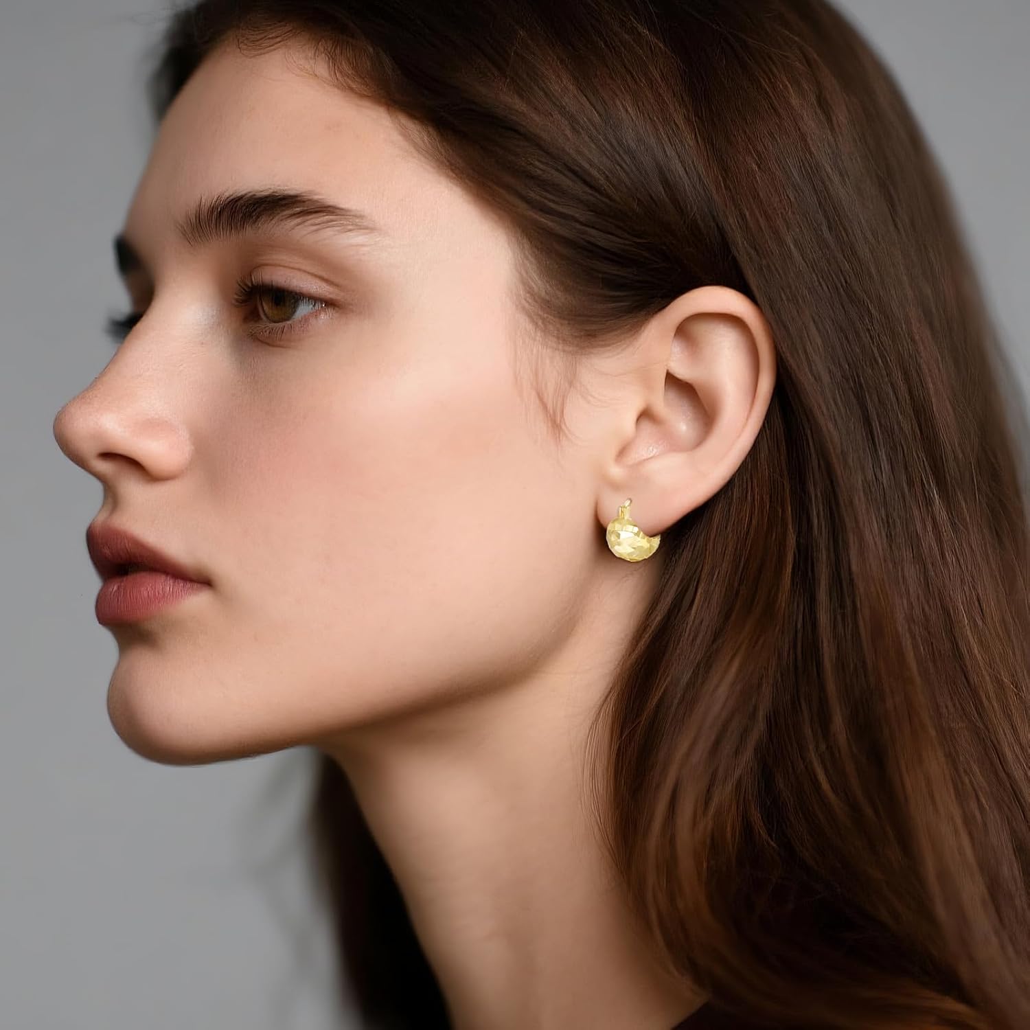 14K Gold Hoop Earrings Statement Chunky Hoop Earrings Gold Hoops Hypoallergenic Trendy Jewelry Valentine's Day Gifts for Women - Image 2