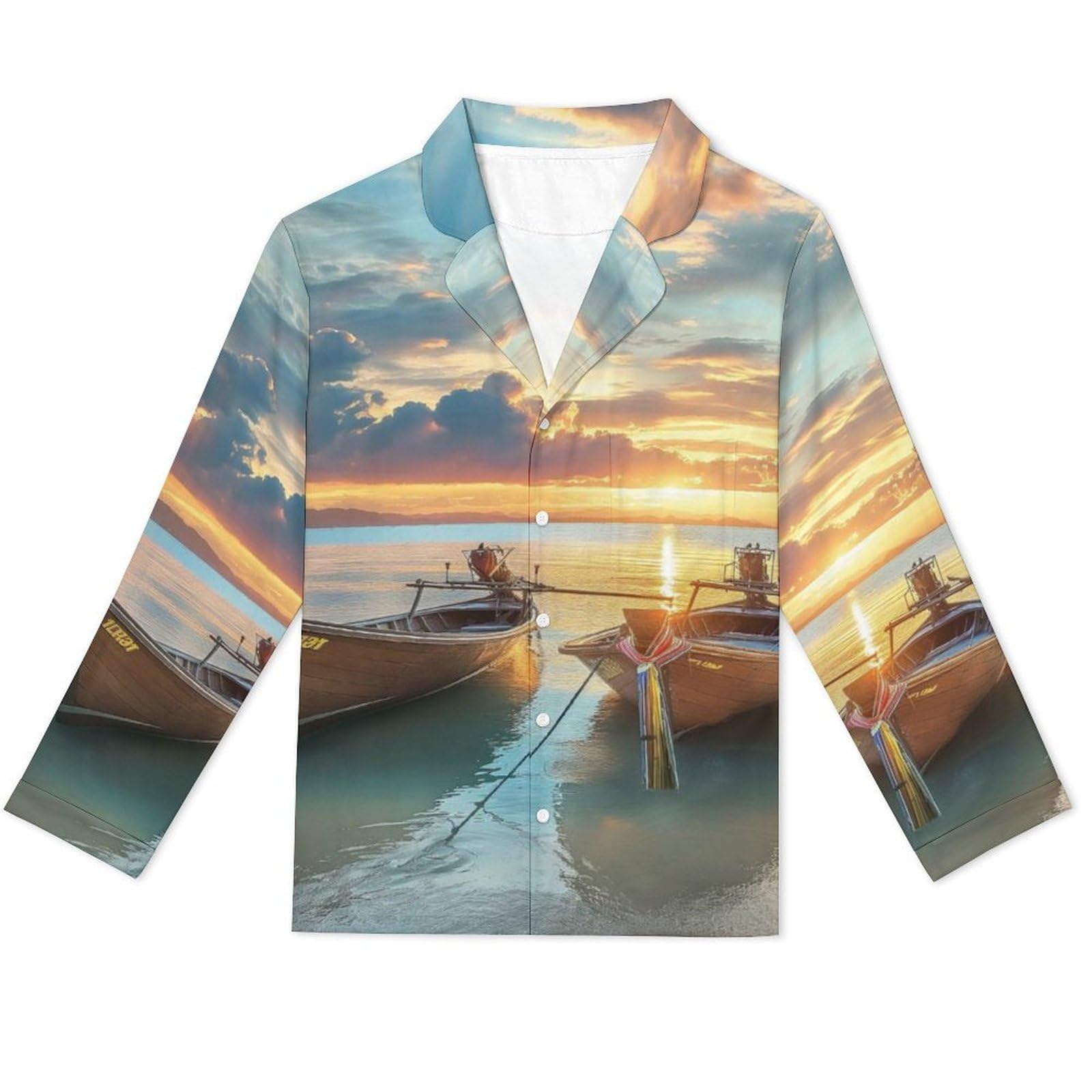 OLEETS Completo Pigiama da Uomo 2 Pezzi - Barca da Mare Pigiama Invernale Pantaloni Top Caldo Autunnale Traspirante Morbido 2 Pezzi Casual Ampio