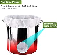 Vista 6 de Bolsas reutilizables de 3 unidades, extra grandes de 26 x 22 pulgadas, bolsa coladora de malla fina para elaboración del hogar, cereales de lúpulo