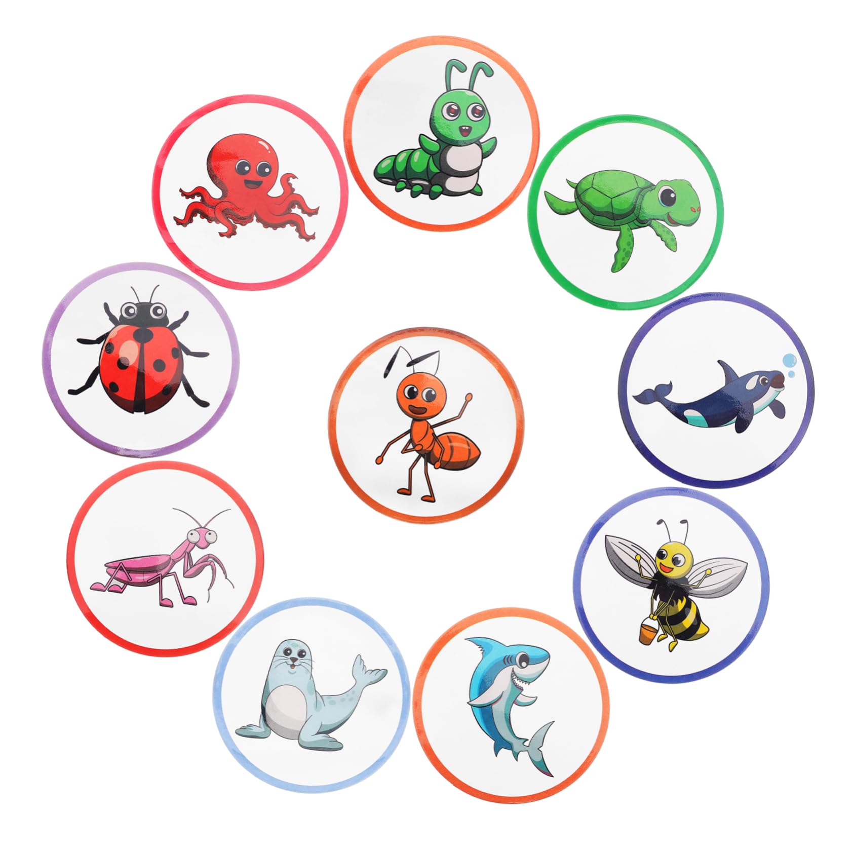 BCOATH Boys Potty Training Pee Stickers 10 Pack Adhesive Toilet Seat Stickers Heat Sensitive Technology Fun Cartoon Characters for Kids