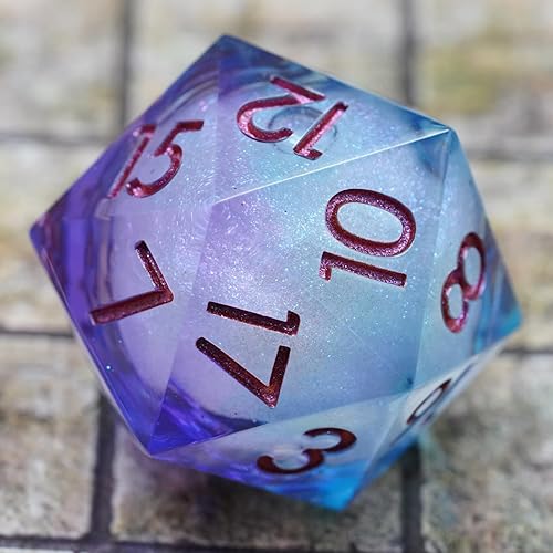 Miniatura 5 de Liquid Core D20 - Dados grandes de 1.299 in Dungeons and Dragons Dungeons and Dragons, hechos a mano, hechos a mano, D20 para juegos de rol