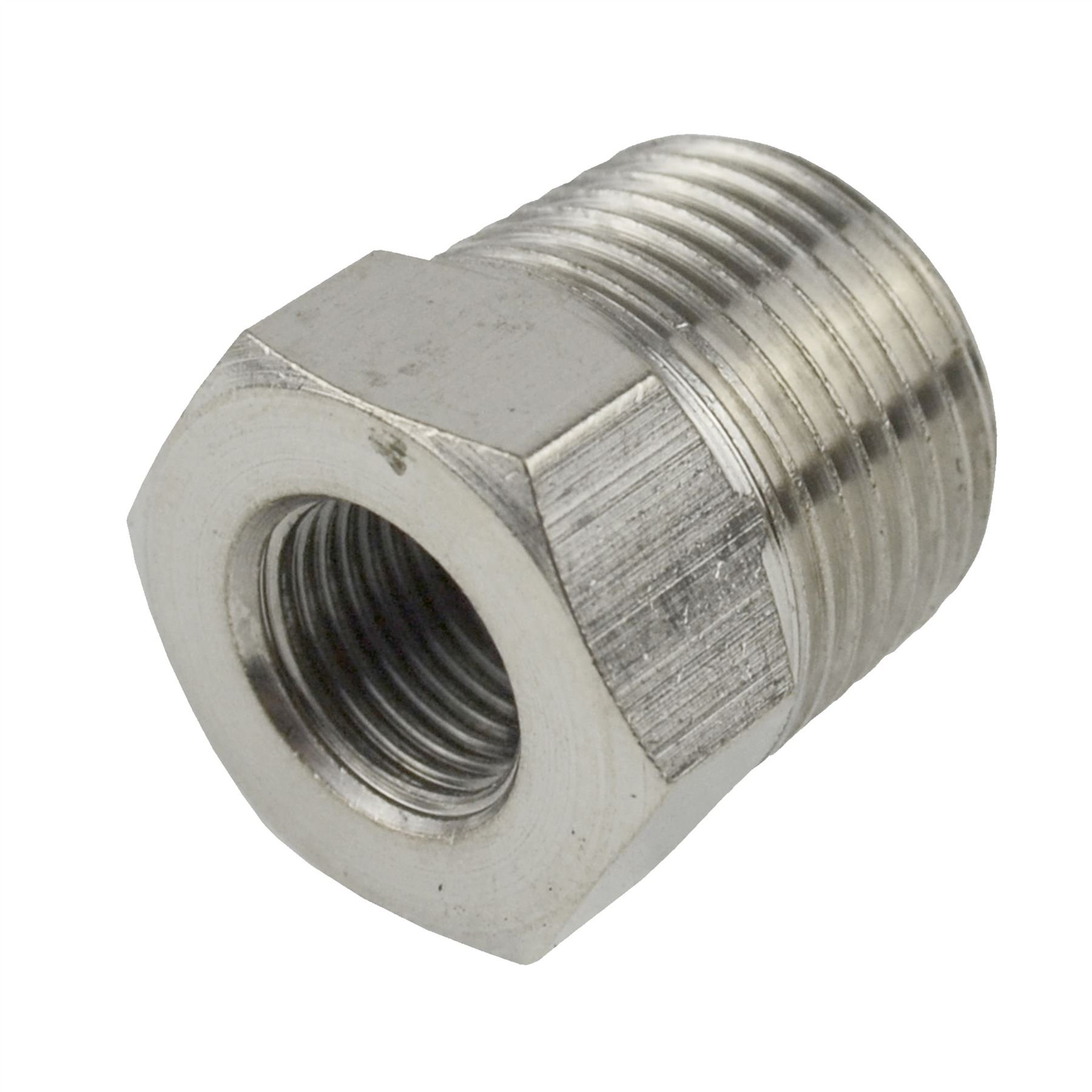 Ab Tools Men's Silver 1/2" Bsp To 1/4" Bsp Fe Threaded Adapter Hex Bush Air Fitting Ft047