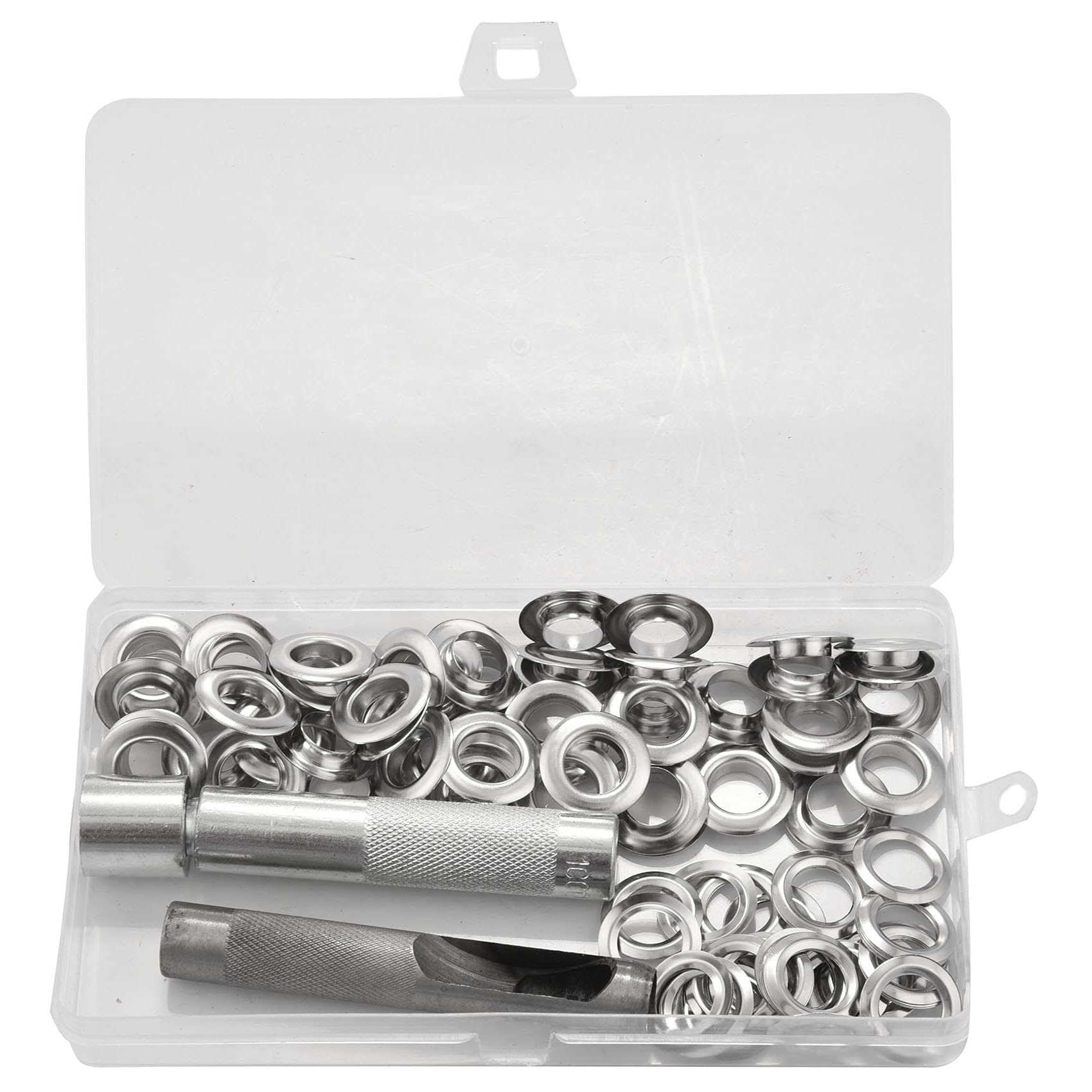 Bpqiang 100Pcs Punch Grommets And Awning Tent Tarp Repair Kit Hole Eyelet New